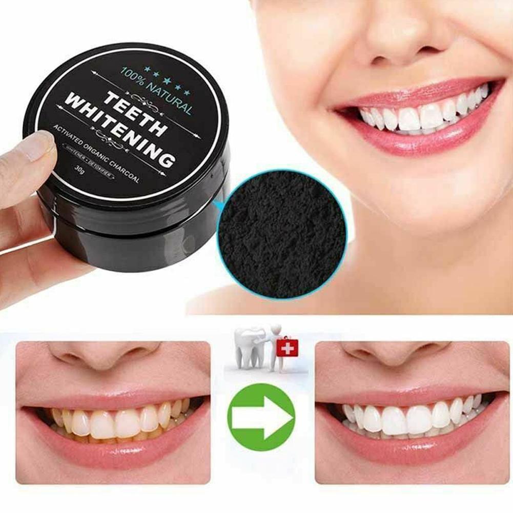 Teeth Whitening Charcoal - Pó de Carvão Ativado Orgânico para